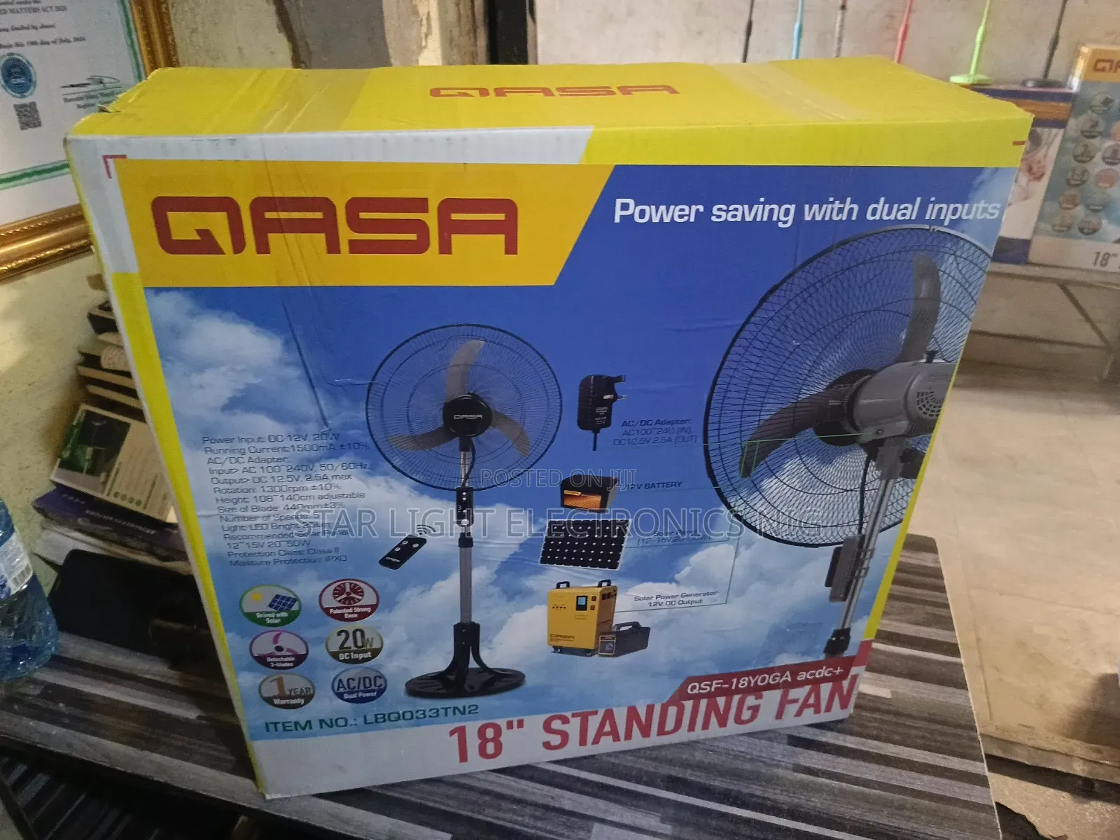 3 Blades Acdc Qasa Fan With Remote Control