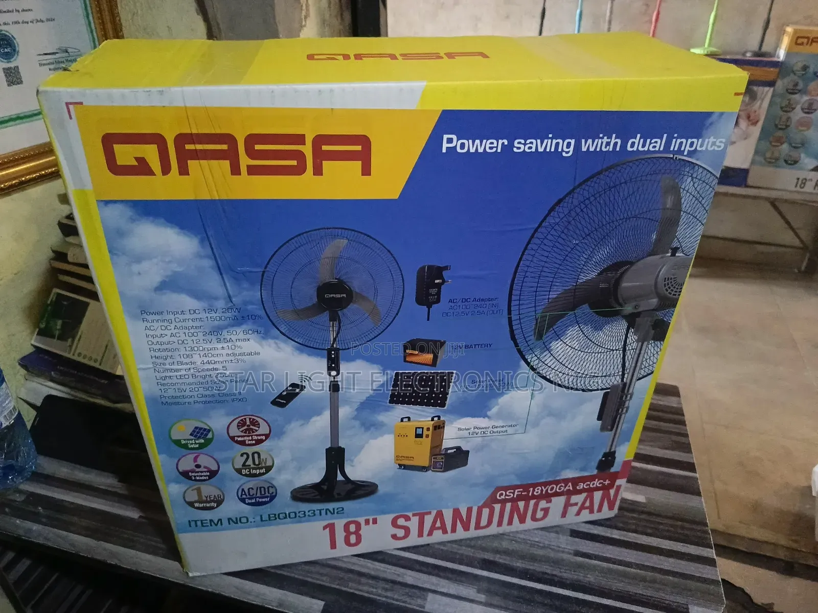 3 Blades Acdc Qasa Fan With Remote Control