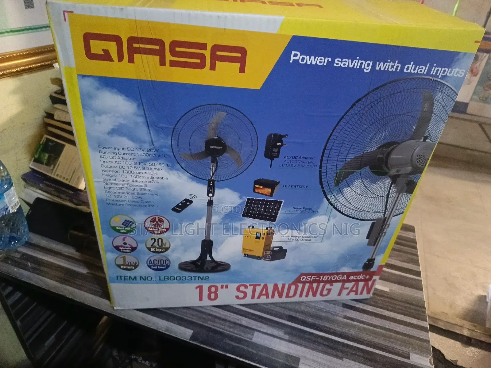 3 Blades Acdc Qasa Fan With Remote Control