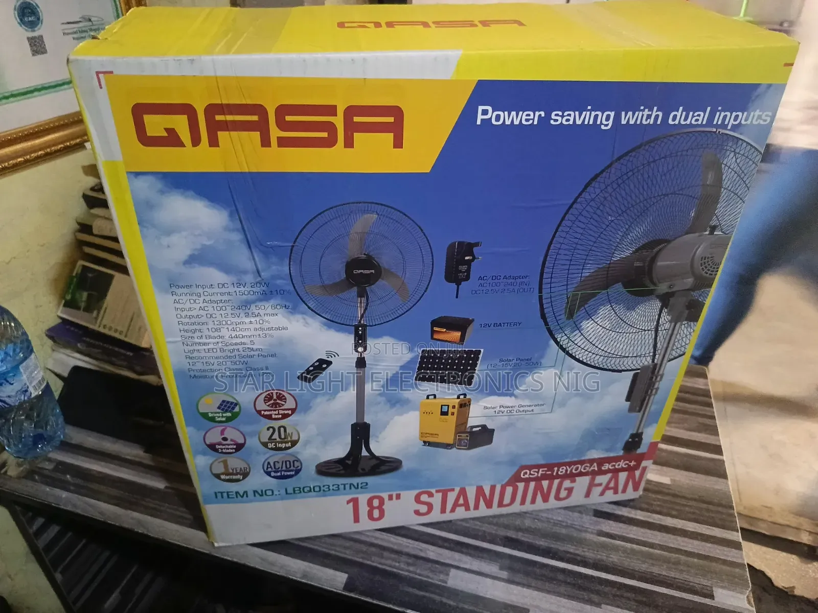 3 Blades Acdc Qasa Fan With Remote Control