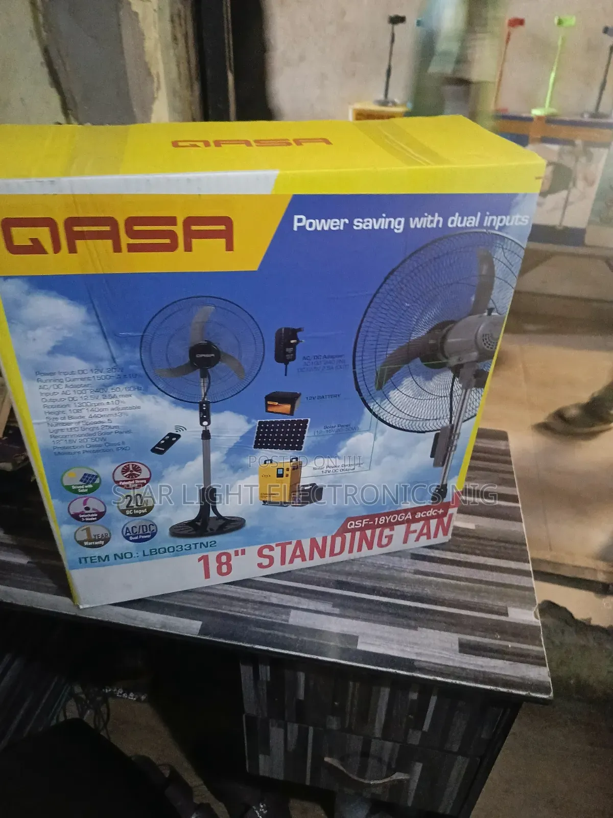 3 Blades Acdc Qasa Fan With Remote Control