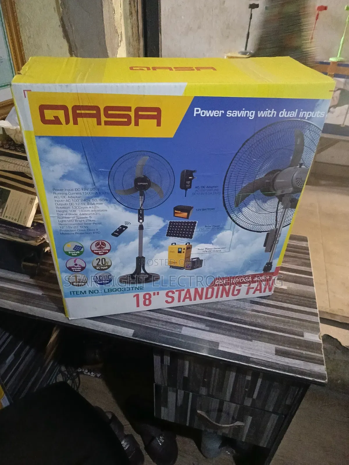 3 Blades Acdc Qasa Fan With Remote Control