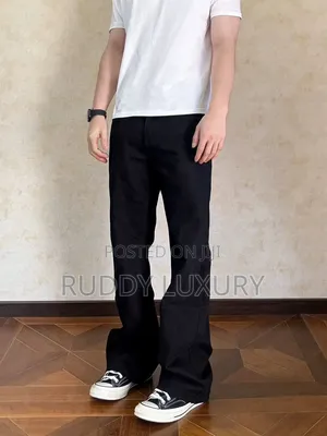 Black Velvet Flared Trousers