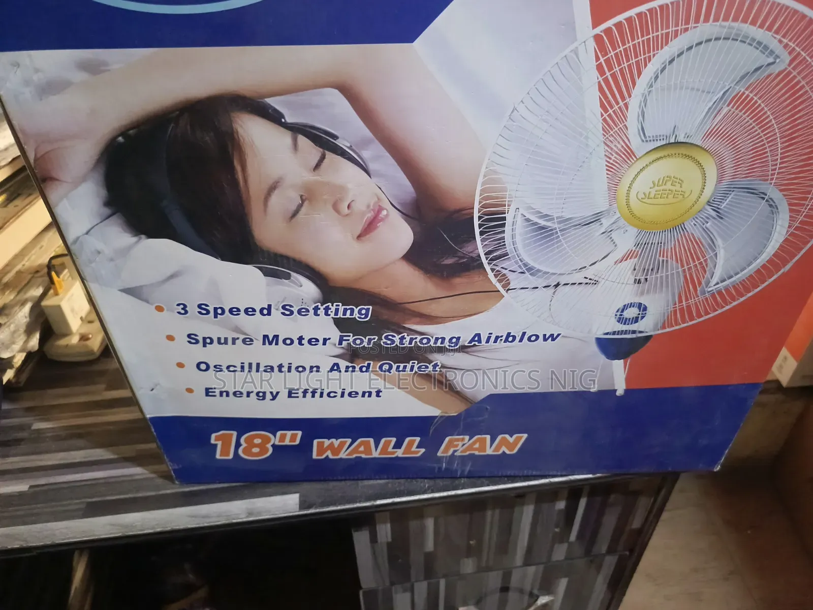 Metal Blades Wall Fan