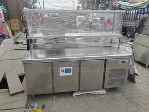 Commercial Pizza Prep Table With Refrigerated Undercounter Chiller