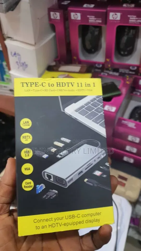 11-in-1 Usb-C Hub Hdmi Vga Lan Usb 3.0 Sd Tf Audio