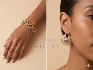 Gold Jewelry (Bracelet + 3 Earrings) – Clearance | Golden Boss Set