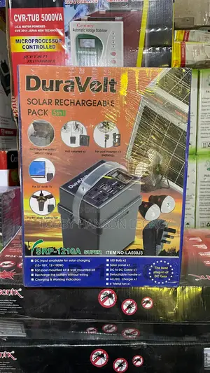 Duravolt 5-in-1 Solar Rechargeable Pack Srp-1210a