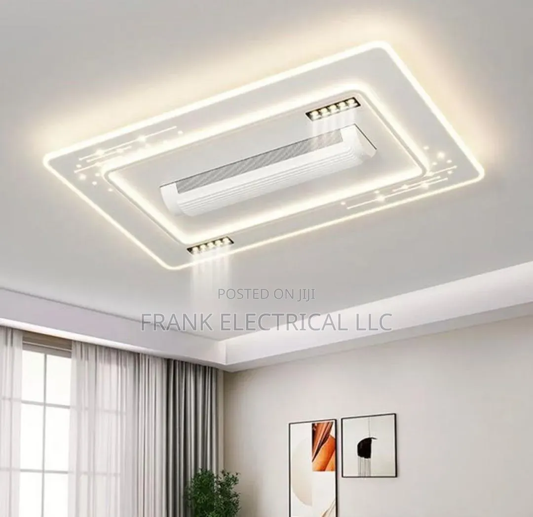 Modern Led Ceiling Flush Light With Fan