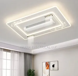 Modern Led Ceiling Flush Light With Fan