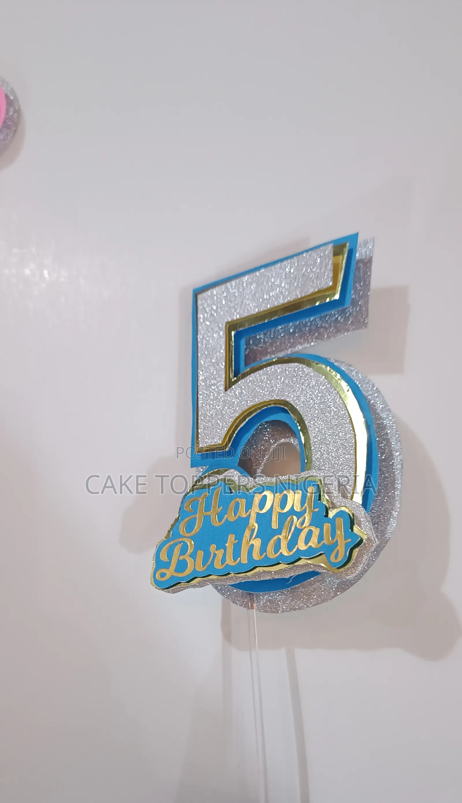 3d Numbers Happy Birthday Topper