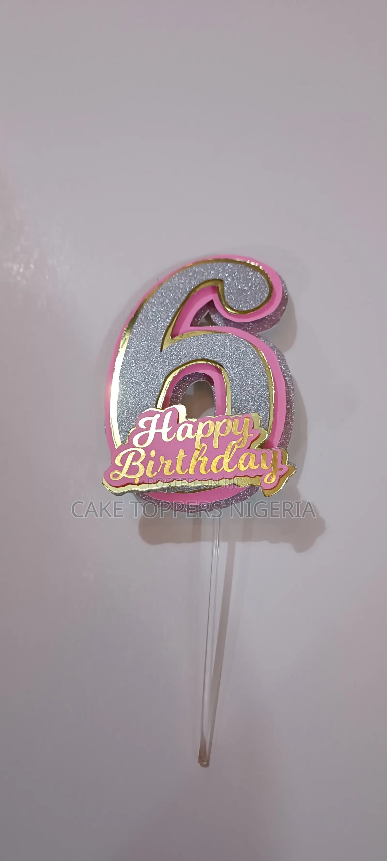 3d Numbers Happy Birthday Topper