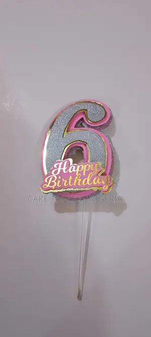 3d Numbers Happy Birthday Topper