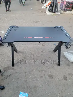 Premium Non-Adjustable Gaming Desk With Led Lights