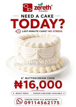 Cake (Ready to Pick Up – No Waiting)