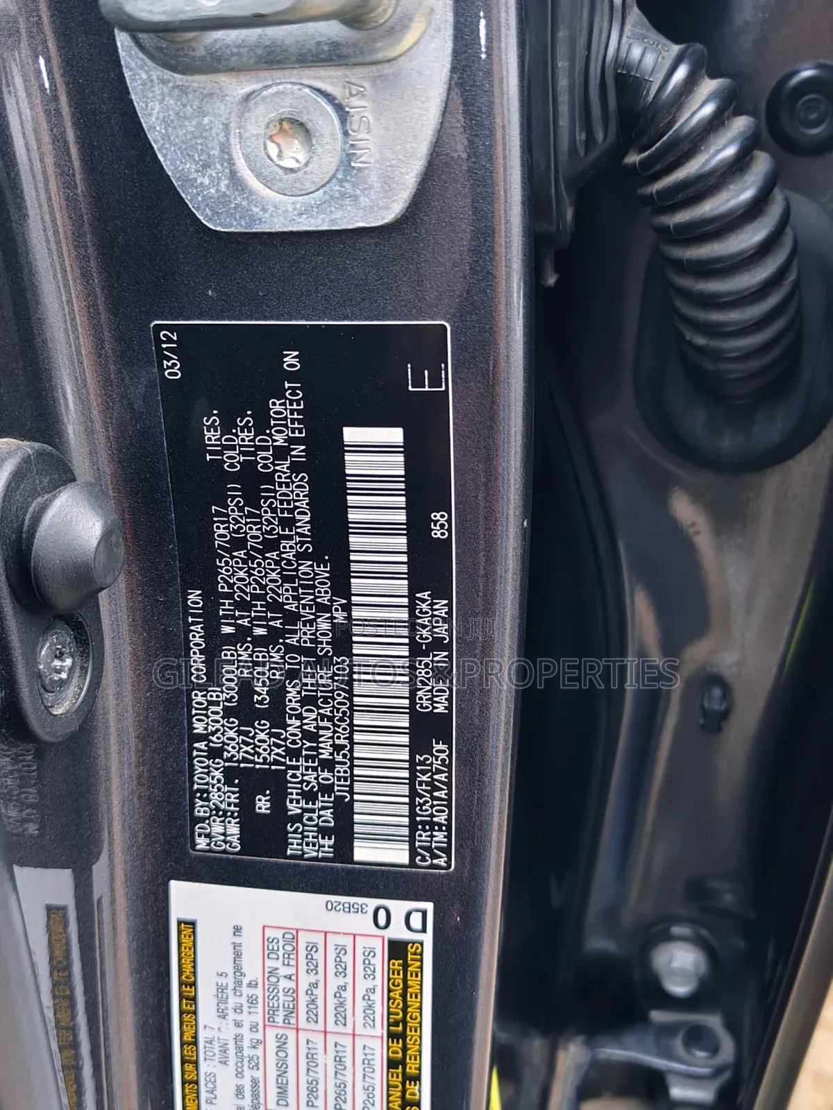 Toyota 4-Runner SR5 4WD 2012 Gray