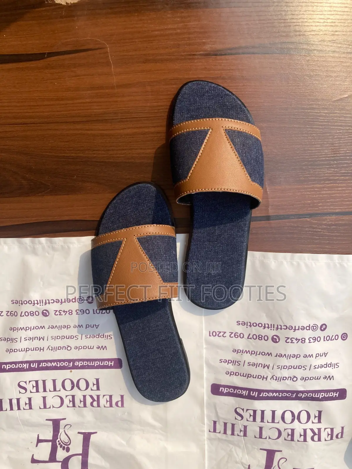 Handmade Female Denim Slippers