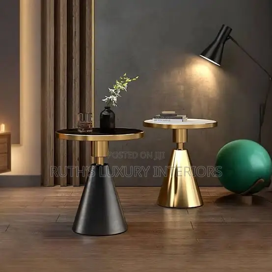 Luxury Side Table or Side Stool Available in Gold and Black