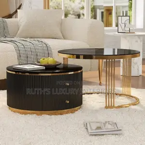 Premium Luxury Marble Top 2in1 Coffee Table
