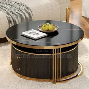 Premium Luxury Marble Top 2in1 Coffee Table