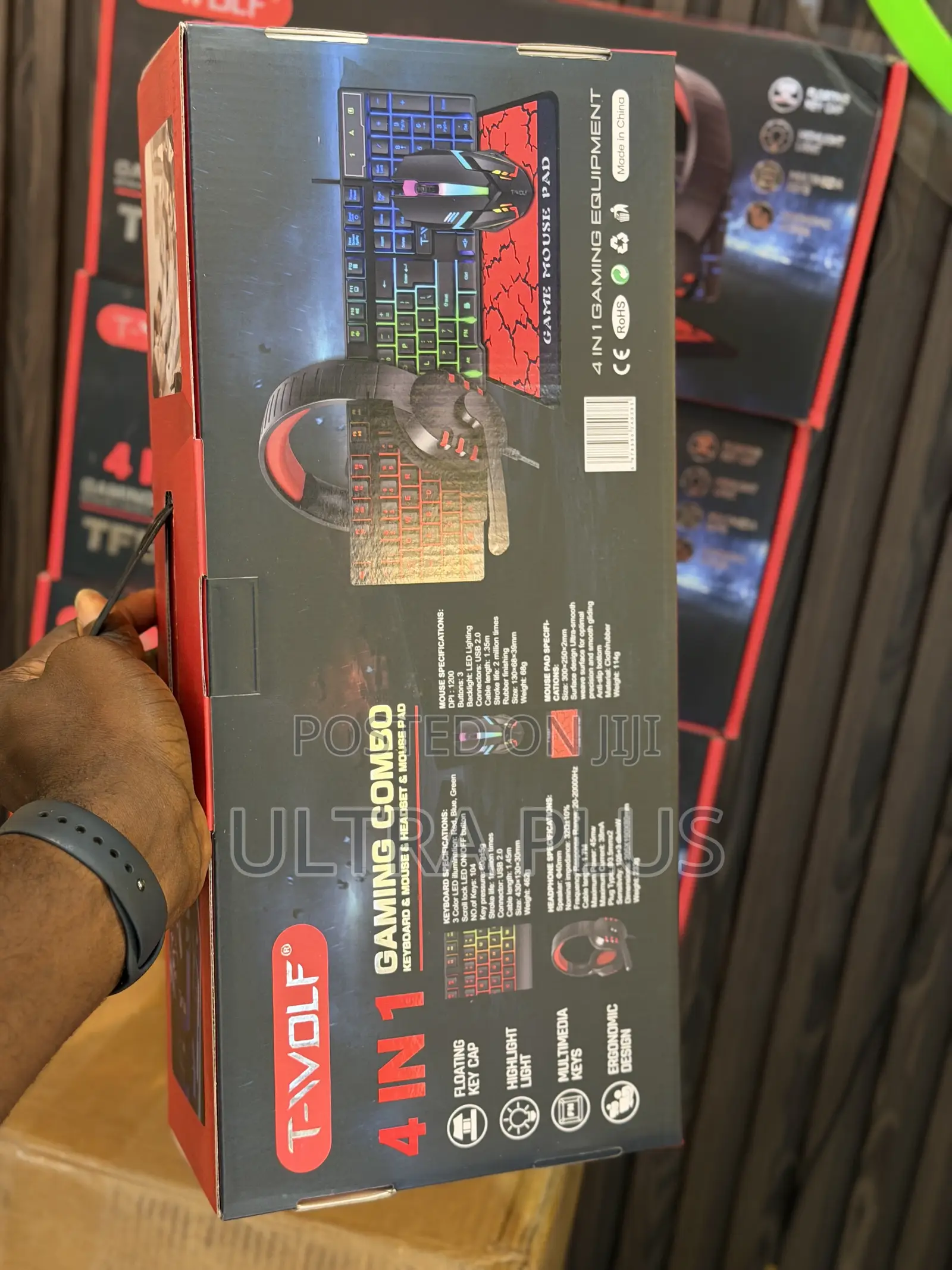 T-Wolf Wired 4 in 1 Gaming Combo Wired Keyboard