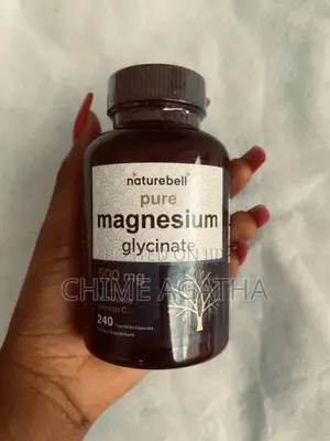 Naturebell Pure Magnesium Glycinate 500mg - 240 Capsules 100% Chelated