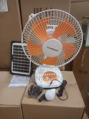 12"Inch Rechargeable Solar Fan