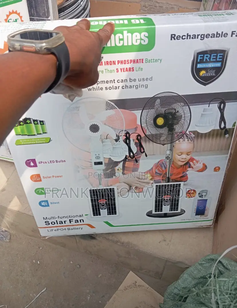 Solar Rechargeable Fan