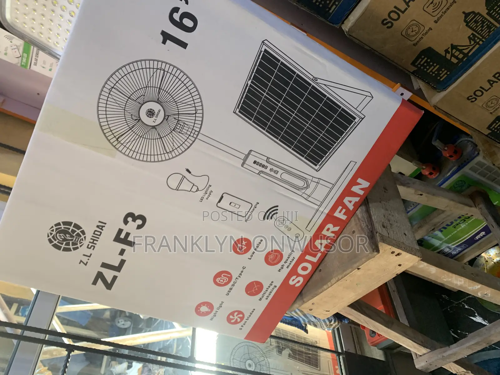 Solar Rechargeable Fan