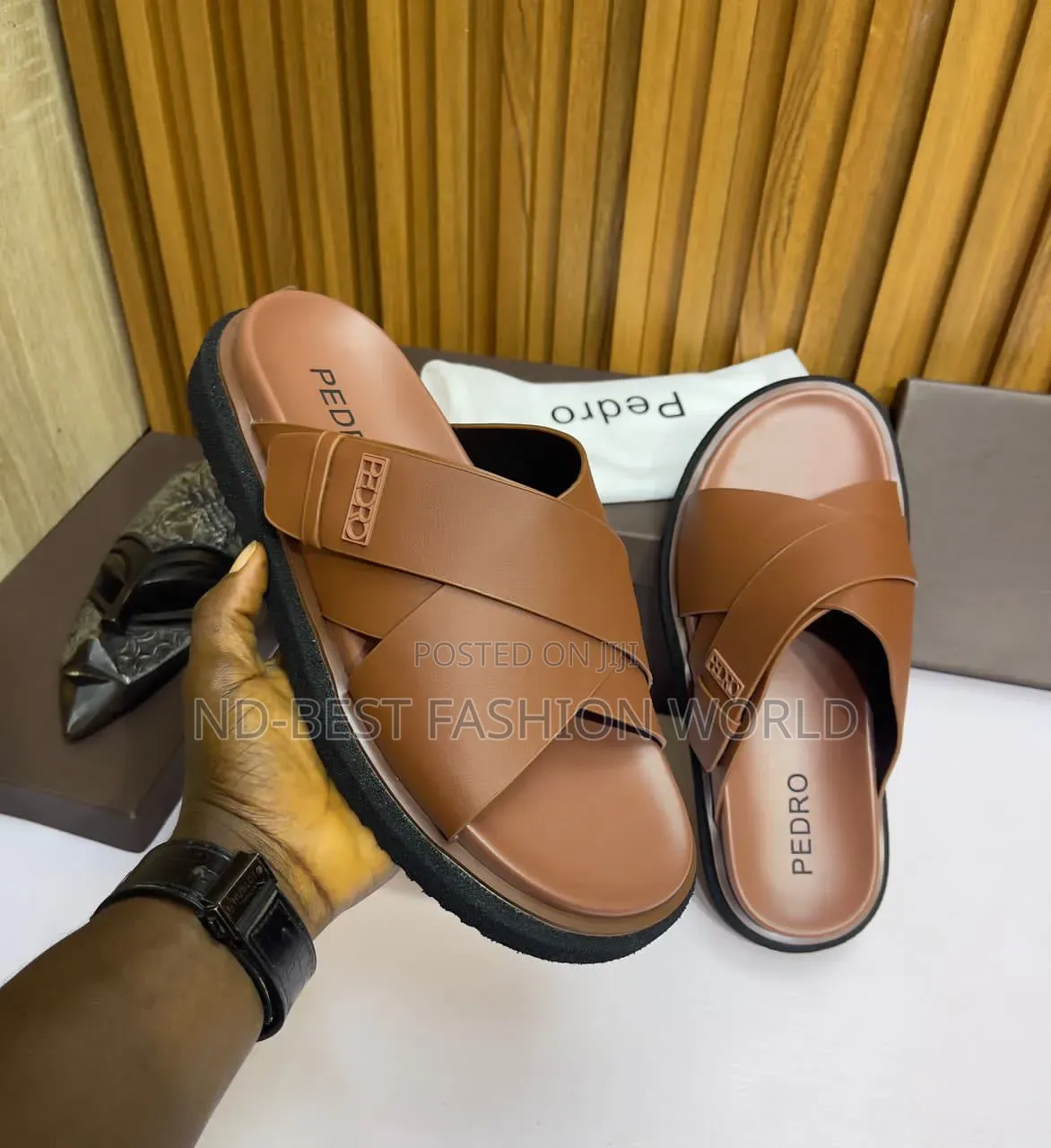 Brown Leather Slippers