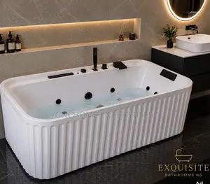 Square Jacuzzi With Black Mixer Tap