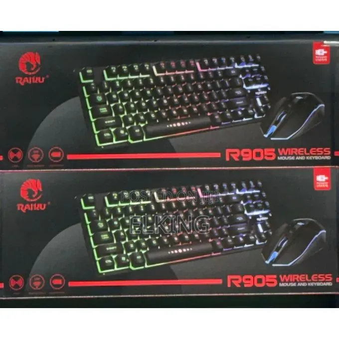 R905 Raiku RGB Gaming Wireless Keyboard and Mouse Combo
