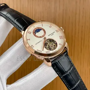 High Quality Luxury Automatic Patek Philippe Leather Wristwatch