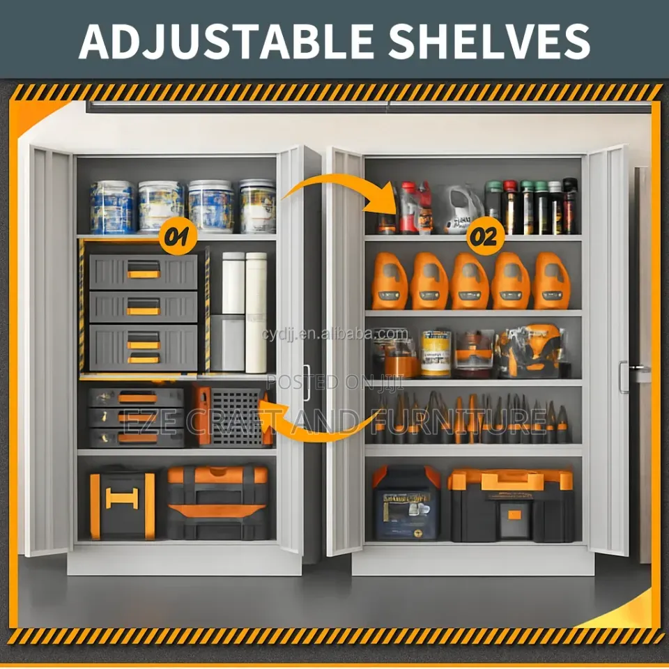 Multipurpose 2 Swing Doors Storage Cabinet