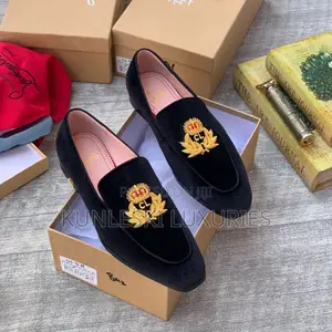 Original Christian Louboutin Suede Loafers Shoes