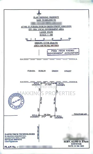 A Plot of Land for Sale in Igbo-Efon (645sqm)
