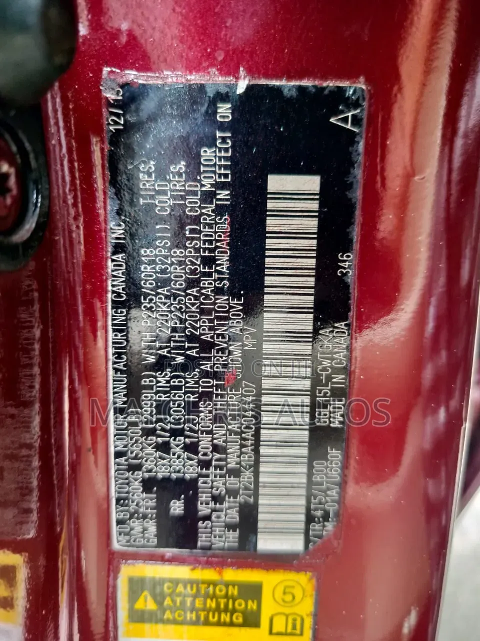 Lexus RX 350 AWD 2012 Red