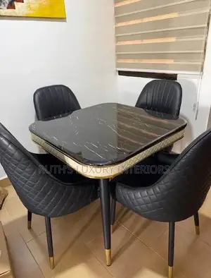 Luxurious 4 Seater Marble Dining Set