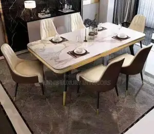 Modern 6 Seater Marble Dining Set