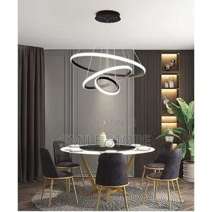 Modern Led Ring Chandelier Pendant Light – 3 Ring Adjustable Hanging