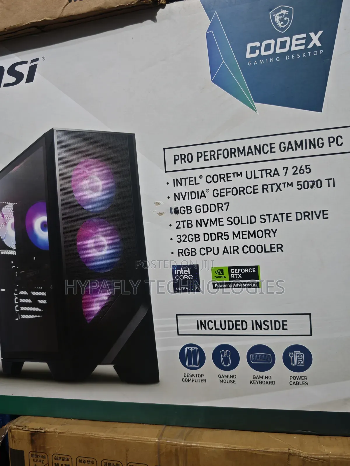 New Desktop Computer MSI Codex R2 32GB Intel Core Ultra 7 SSD 2T