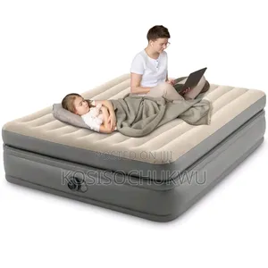 Intex Queen Comfort 64164nd Raised Air Mattress With Fiber-Tech