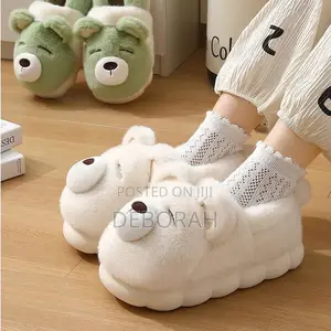 Cute Teddy Bear Fluffy Indoor Slippers – Super Soft Cozy Home Slides