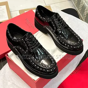Valentino Garavani Quality Luxury Men Genuine Leather Shoe
