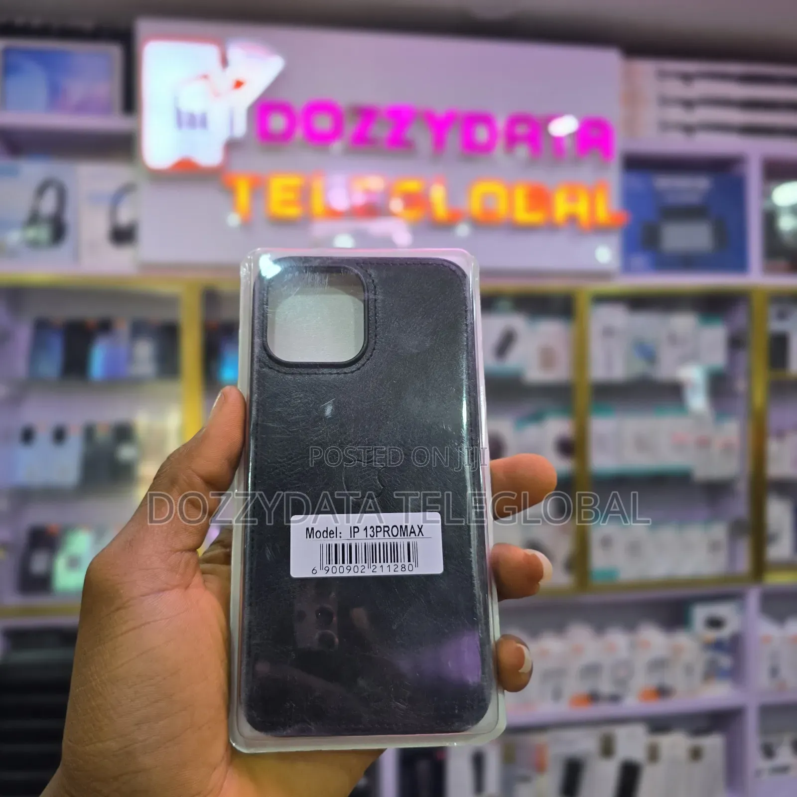 iPhone 13 Pro Max Leather Black Case