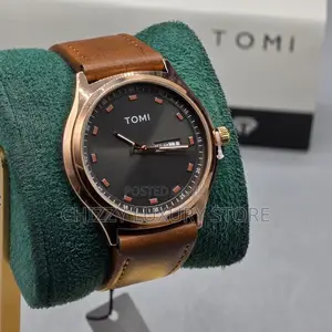 Tomi Quality Men Genuine Leather Water Resistant Wristwatch