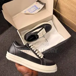 Rick Owen’S Vintage Low "Black Nubuck”/Buy One Get a Free Sock