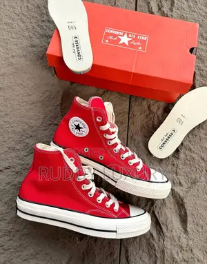 The Converse Chuck Taylor High Red /Buy One Get a Free Sock