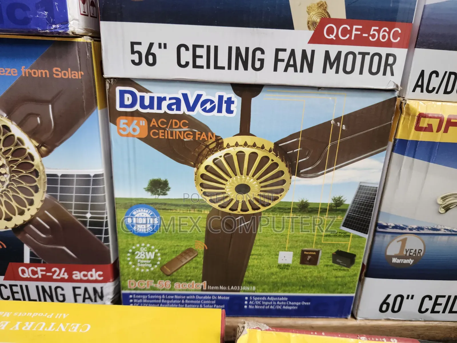 Duravolt 56" Ac/Dc Ceiling Fan With Remote | DCF-56