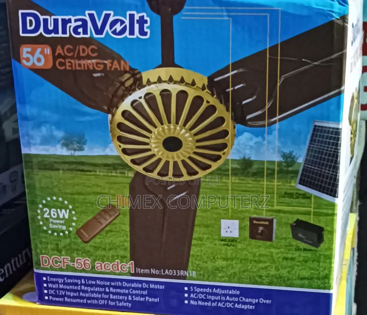 Duravolt 56" Ac/Dc Ceiling Fan With Remote | DCF-56